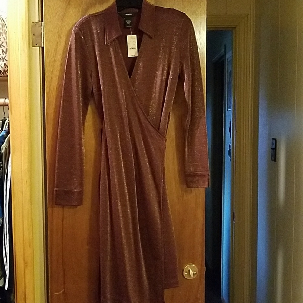 Bronze Wrap Dress